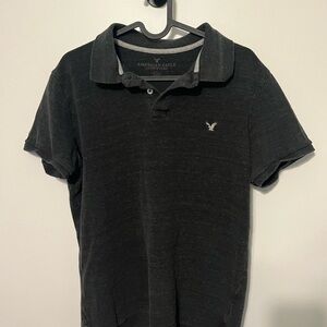 American Eagle Outfitters Charcoal Polo Shirt